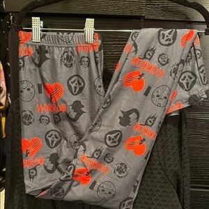 Gray Horror Themed leggings